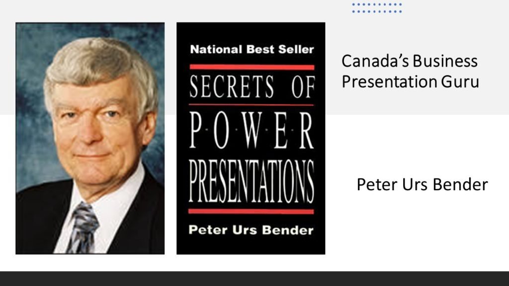 Business Presentation Guru Peter Urs Bender