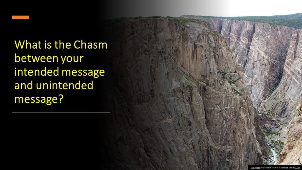 Intended message vs unintended message