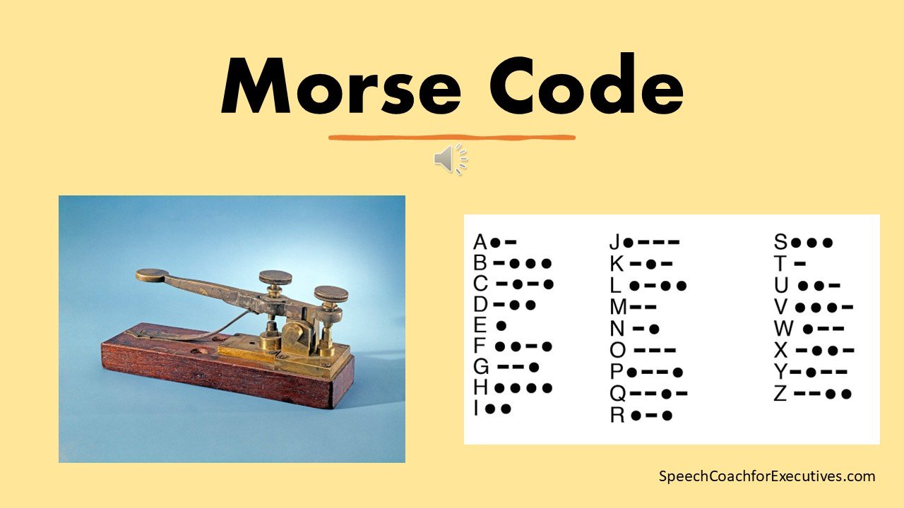 Communication Lessons from Morse Code